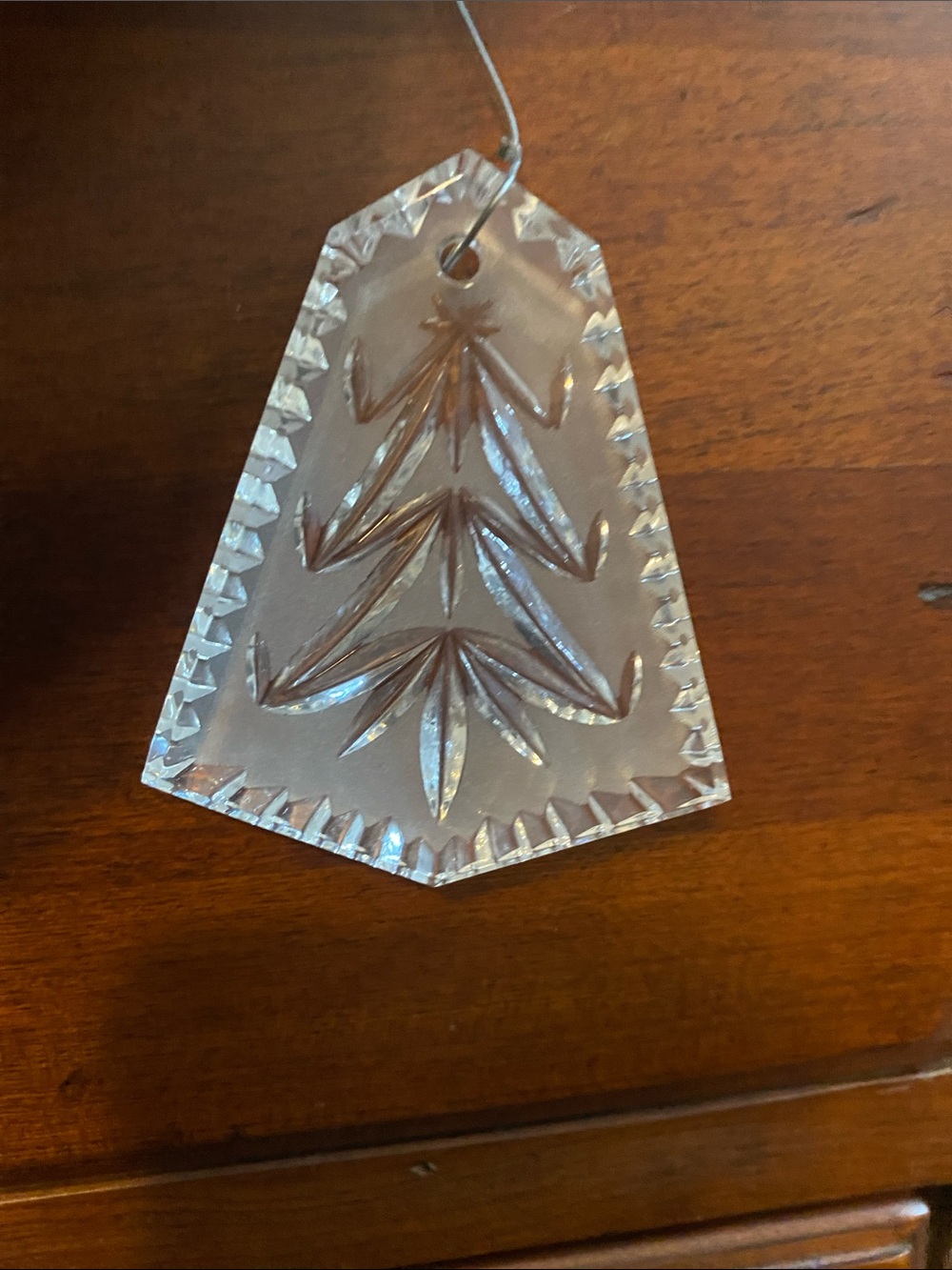 Waterford Crystal Christmas Tree Ornament. Includes case and pouch.